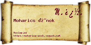 Moharics Énok névjegykártya
